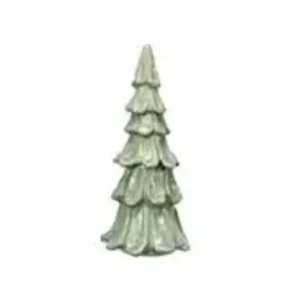 Handmade Stoneware Tree, Reactive Glaze, Green XS5338