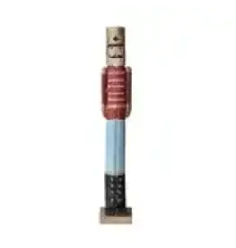 6" Round x 36"H Handmade Mango Wood Nutcracker, Distressed XS7044