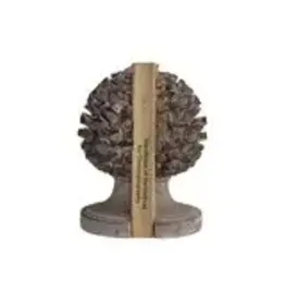Resin Pinecone Finial Bookends,  SET of  2 XS8625
