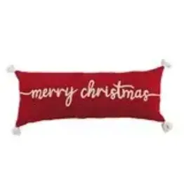 Lumbar Pillow with Tassels & Embroidered "Merry Christmas XS8915