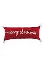 Lumbar Pillow with Tassels & Embroidered "Merry Christmas XS8915