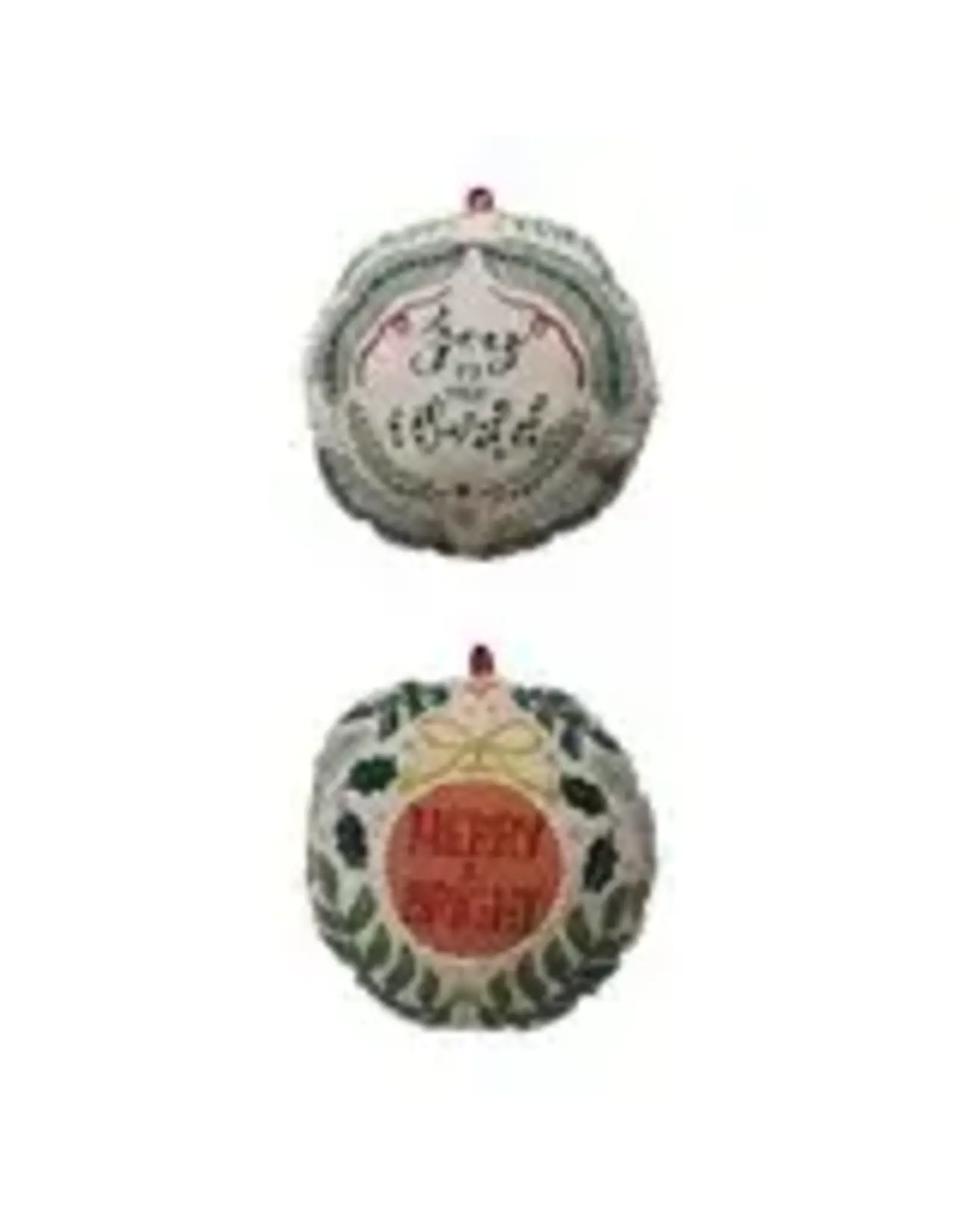 Ornament Shaped Pillow with Embroidery, 2 Styles each  XS8974A