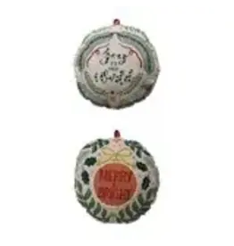 Ornament Shaped Pillow with Embroidery, 2 Styles each  XS8974A