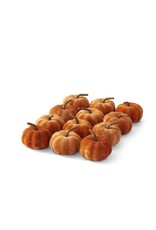 2.25 Inch Orange Velvet Pumpkin 41113D-OR