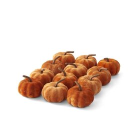 2.25 Inch Orange Velvet Pumpkin 41113D-OR