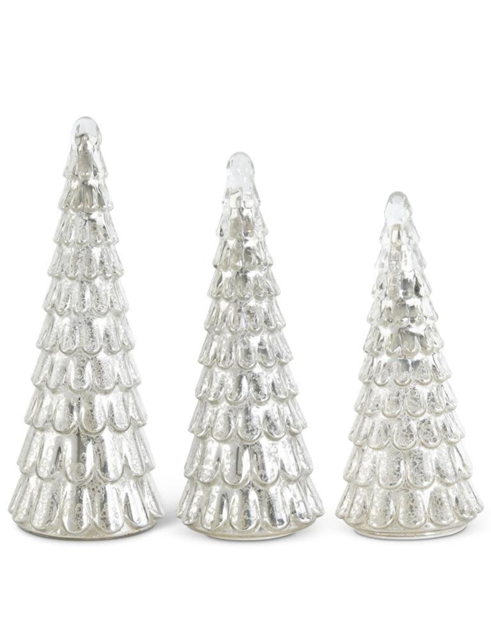 Silver LED Mercury Glass Tree w/Timers  Item #: 54930A-SI