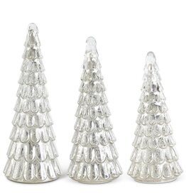 Silver LED Mercury Glass Tree w/Timers  Item #: 54930A-SI
