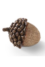 3.5 Inch Light Brown Resin Acorn w/Pinecone 40704B