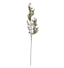 35" Snowy Pine Branch w/Silver Bells  51573A-SI