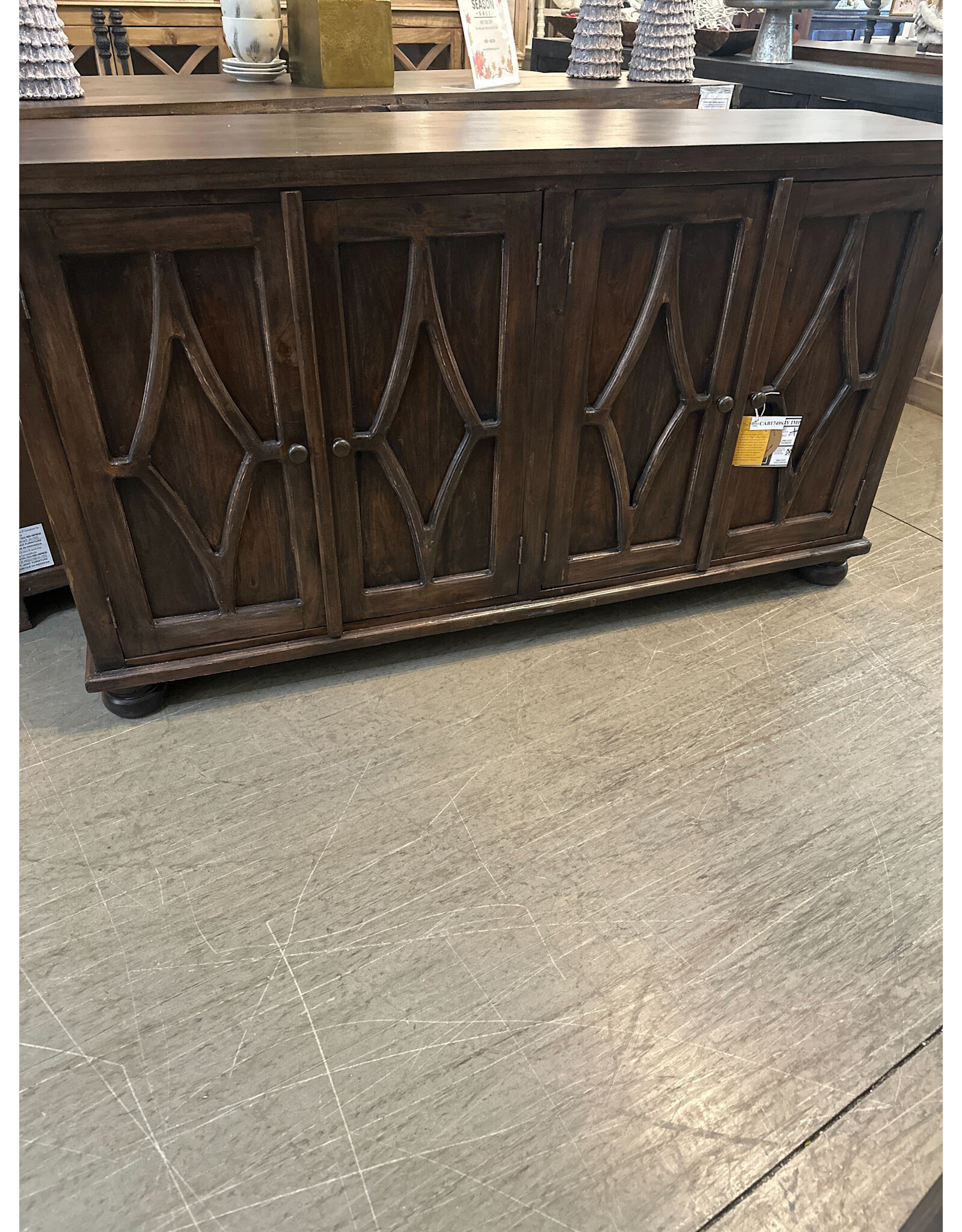 CAB1749 Sideboard 4 Raised Panel Doors 65.7x16x38"H