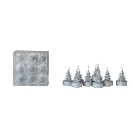 Unscented Tree Shaped Tealights in Box, Set of 9 XS6946