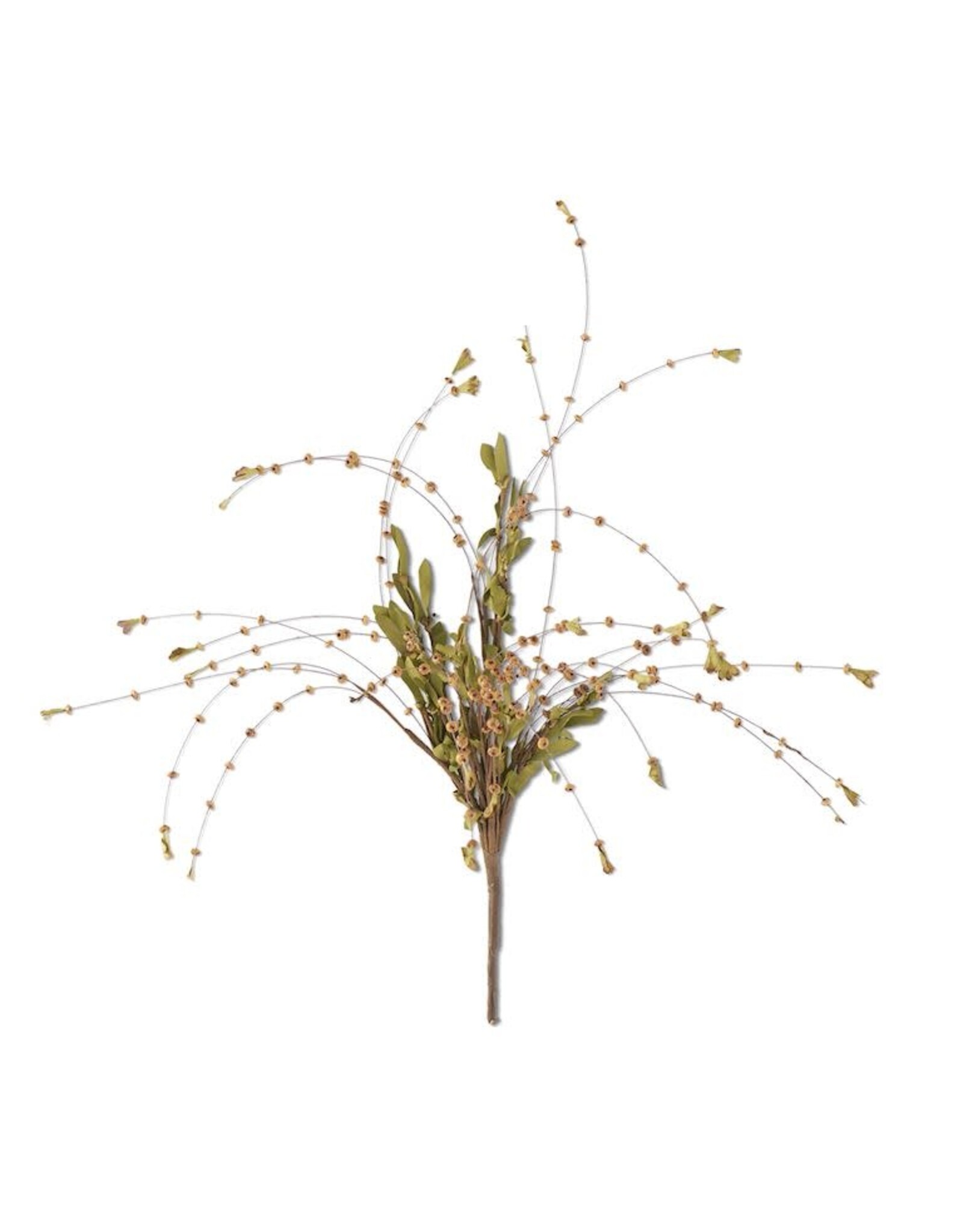 25"  Brown Bead Bud Spray w/Foliage 42125A-BR