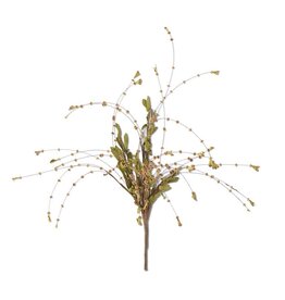25"  Brown Bead Bud Spray w/Foliage 42125A-BR