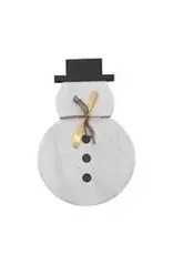 Marble Snowman Shaped Board with Canape Knife,  2pc xs7961
