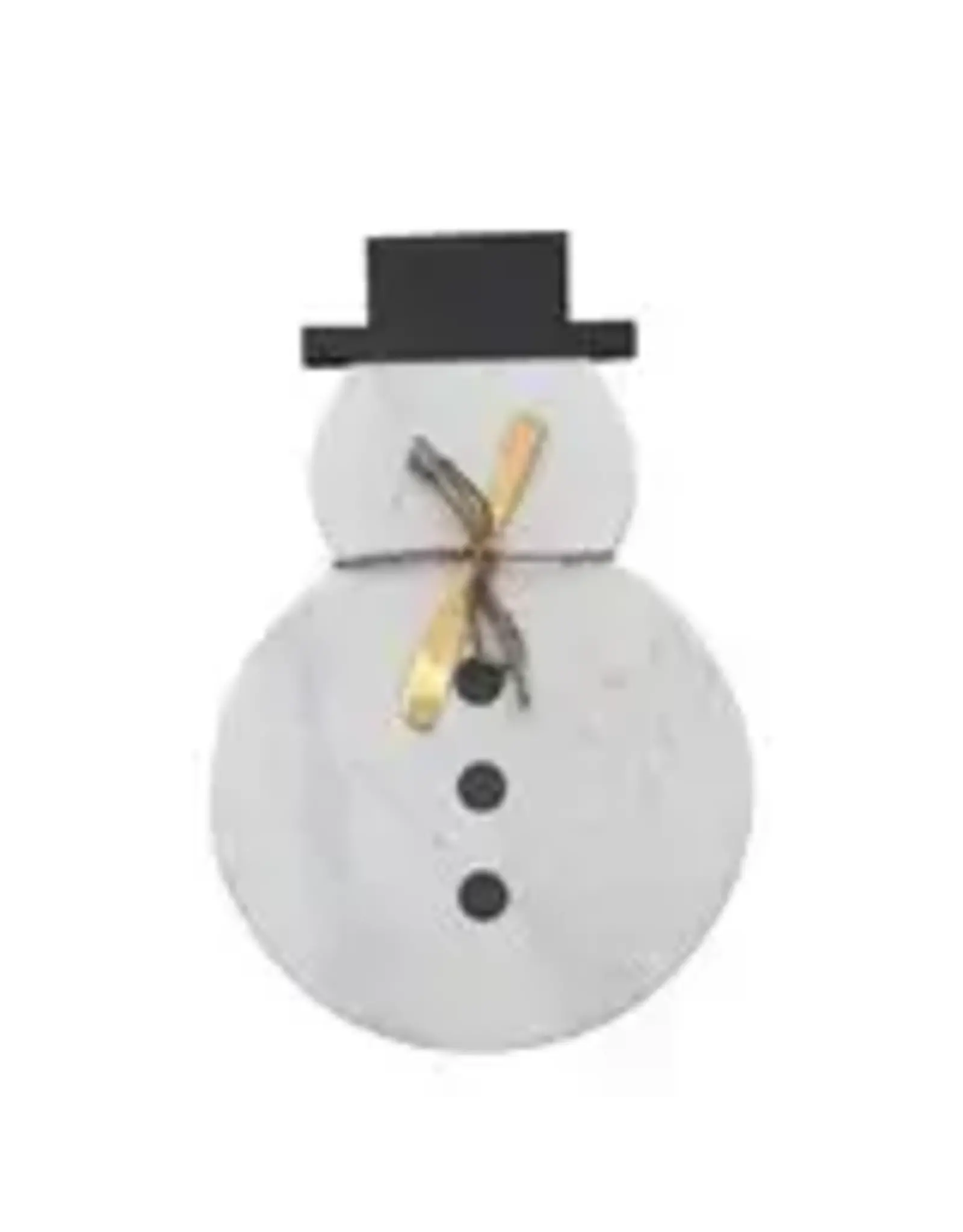 Marble Snowman Shaped Board with Canape Knife,  2pc xs7961