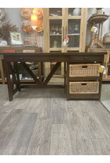 TAB352 Home Office 2Drw w baskets 60.2x22x29.8"H