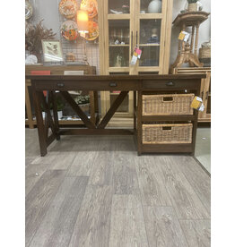 TAB352 Home Office 2Drw w baskets 60.2x22x29.8"H