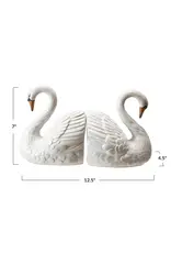 DG1255 Stoneware Swan Shaped Bookends (SET OF 2)