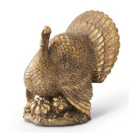 17" Resin Ant. Gold Turkey 41253A-GO