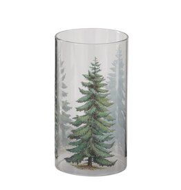 7.75 Inch Clear Glass Christmas Tree Candle Slip Cover  56375I