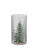 7.75 Inch Clear Glass Christmas Tree Candle Slip Cover  56375I