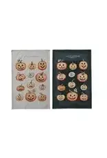 Printed Tea Towel with Jack-O-Lanterns, 2 Colors each  CF4005A