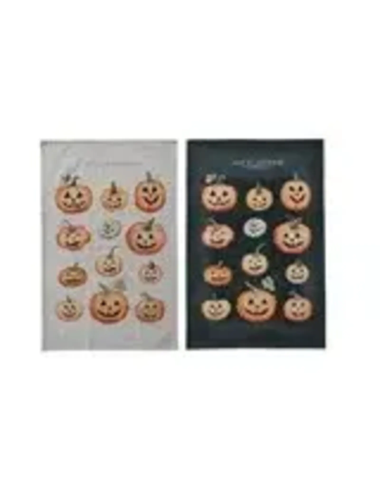 Printed Tea Towel with Jack-O-Lanterns, 2 Colors each  CF4005A