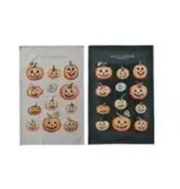 Printed Tea Towel with Jack-O-Lanterns, 2 Colors each  CF4005A