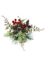 8.25"L BERRY/CONE/FERN/PINE Spray  XP7124