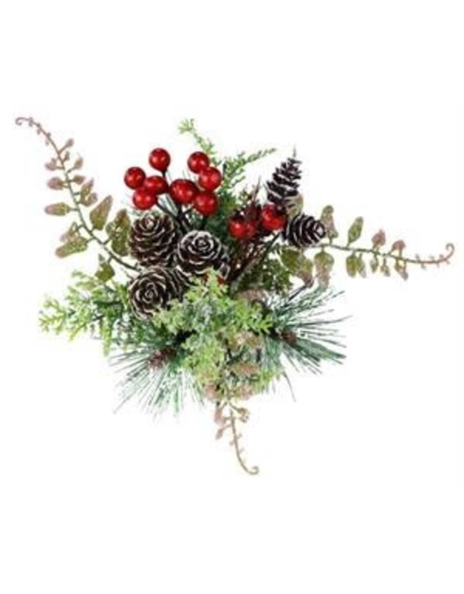 8.25"L BERRY/CONE/FERN/PINE Spray  XP7124