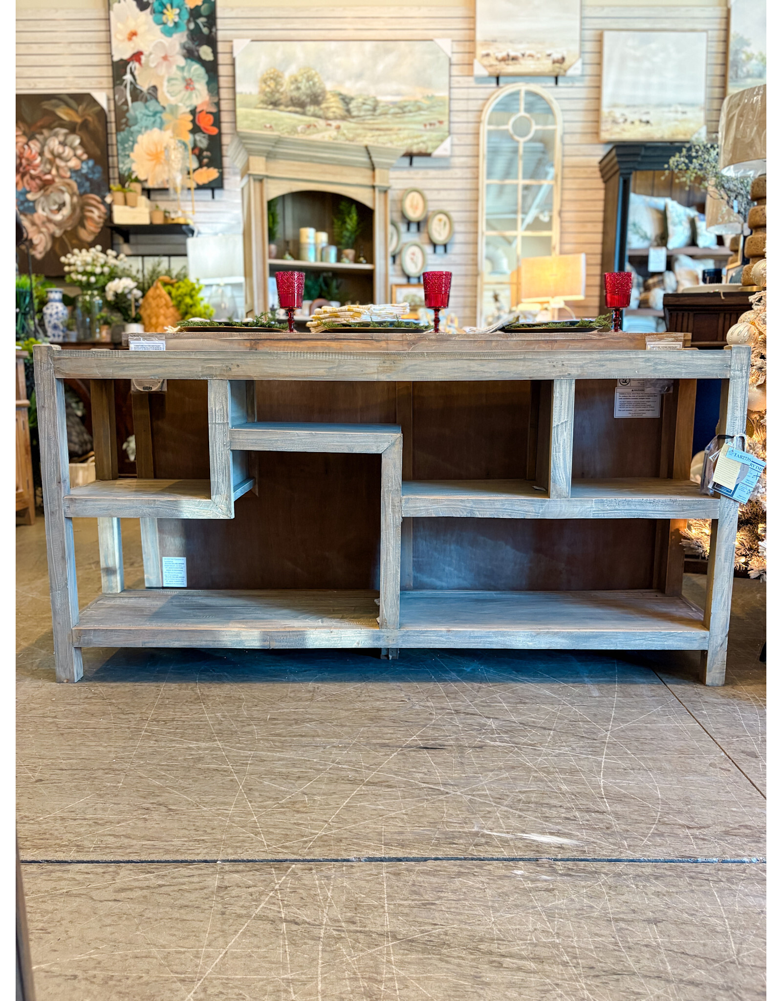 TAB273 Branford Display Cabinet 68.5x15x34.2"H