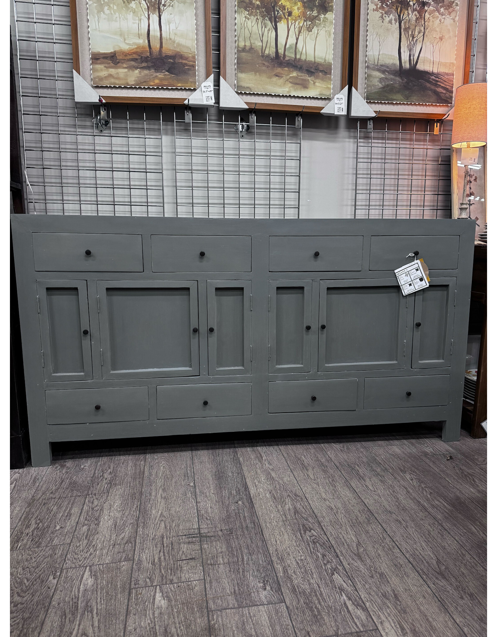 CAB374 SO Modern Sideboard 6drs/8drw 71.2x18.8x38.2"H