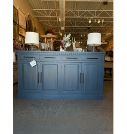 CAB282 Large Credenza 4 Drw w Bvld Pnls 4 dRw W/RG 81.8x17.7x44.8