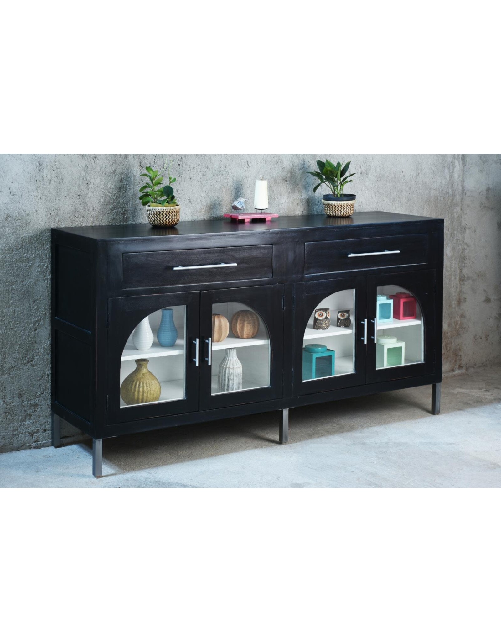 CAB594 Mabel Glzd Sdbd 4GD 2Drw 72x18.5x38.2"H