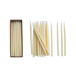 Unscented Thin Taper Candles in Box, Set of 24 CD2240