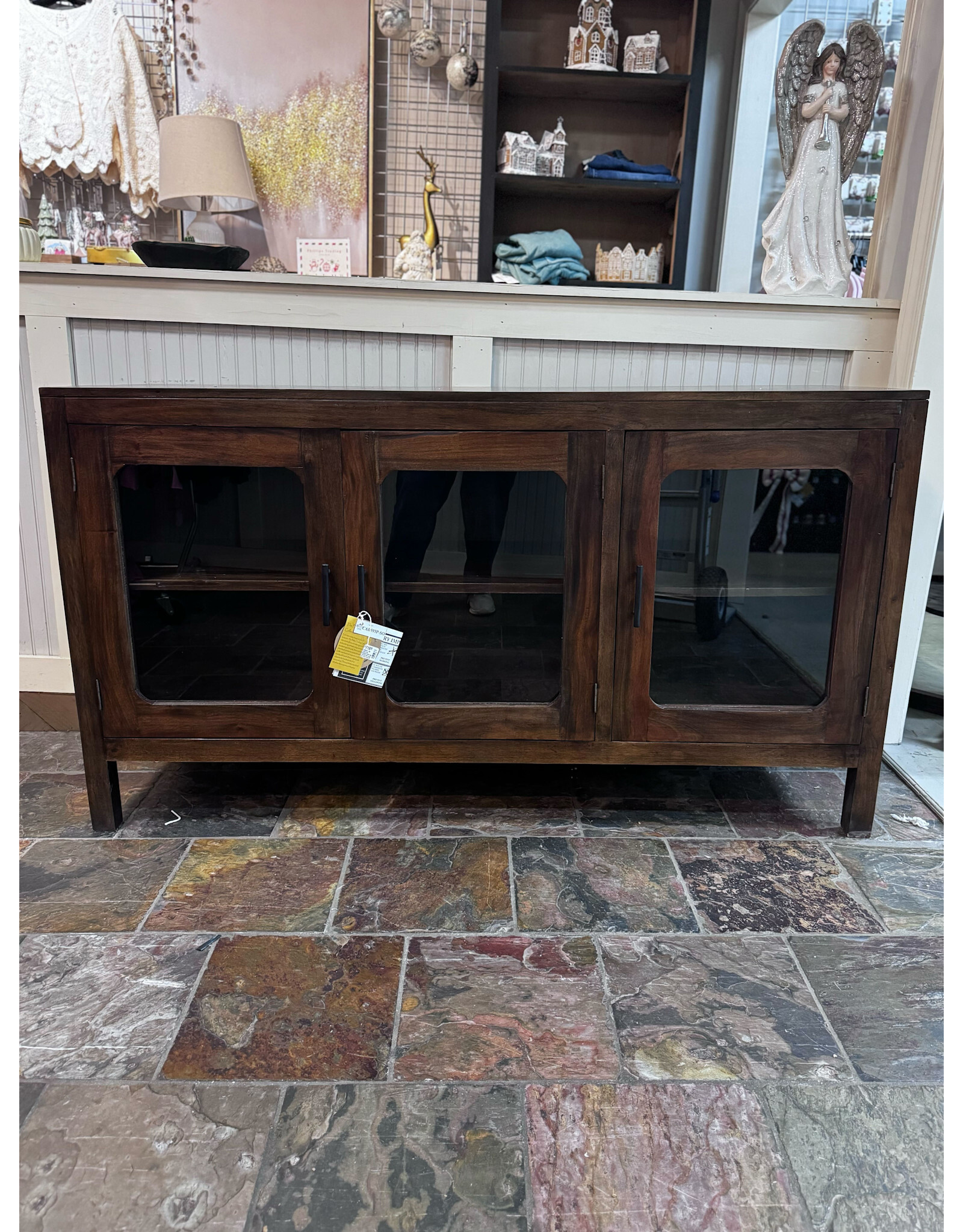 CAB593-SO Urban Glz Sdboard 3GD Bar Handls Wd Legs  60.2x20.1x33.8"H