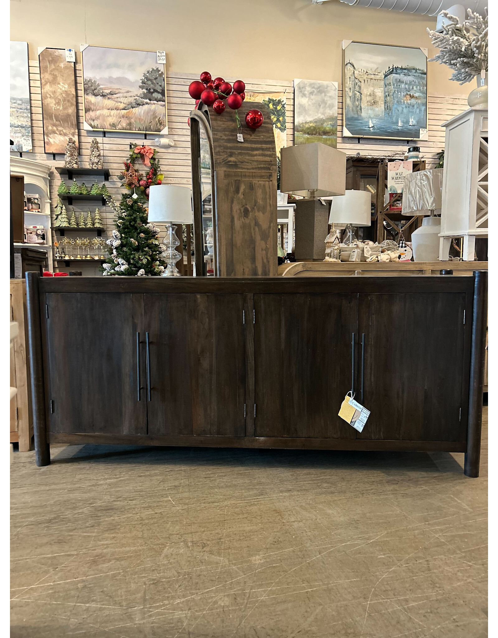 CAB632 Flagstaff Credenza 4Drs w/Adj Shelf 78x20.1x34.2"H