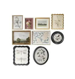 Wood Framed Glass Wall Décor DG1001