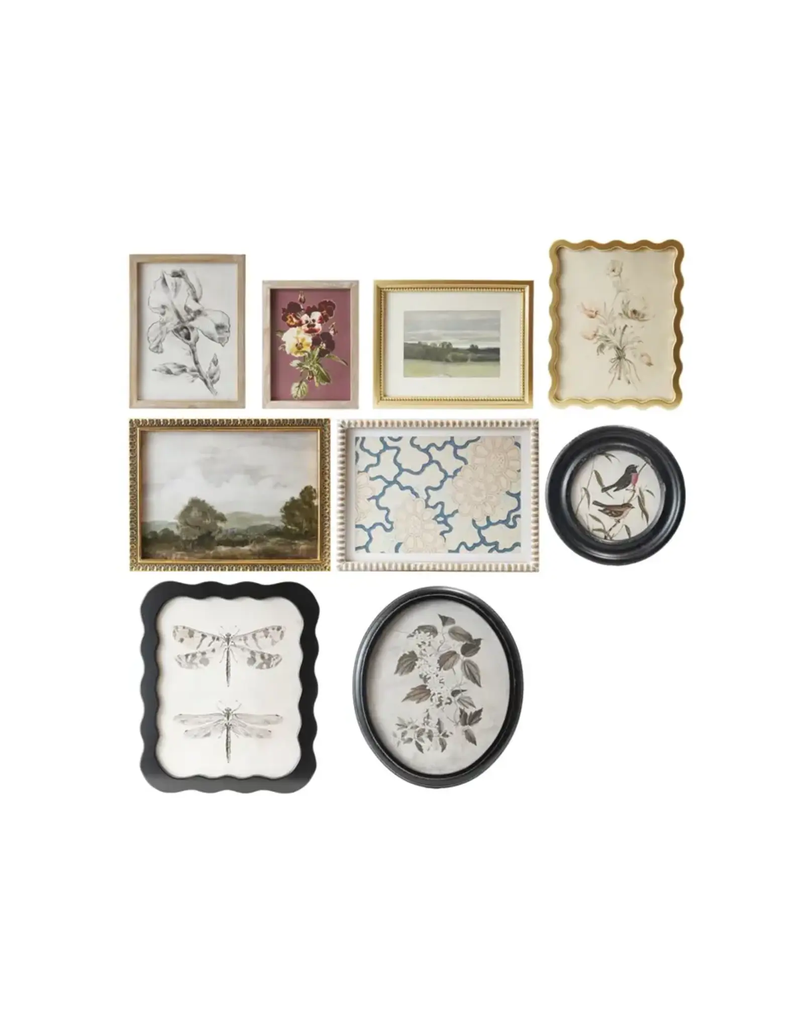 Wood Framed Glass Wall Décor DG1001