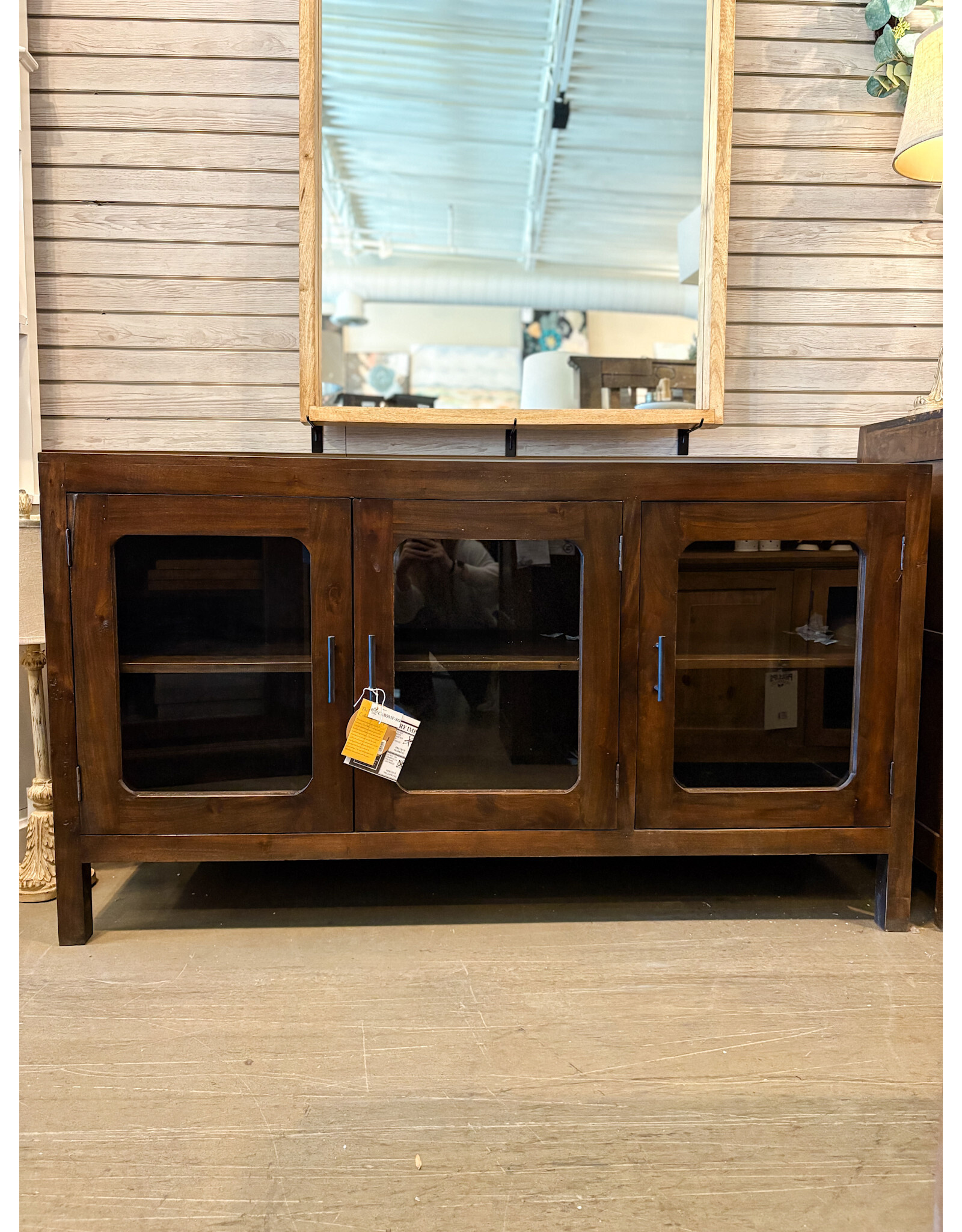 CAB593-SO Urban Glz Sdboard 3GD Bar Handls Wd Legs  60.2x20.1x33.8"H