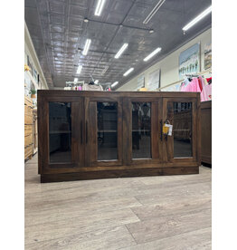 CAB350 Glazed Sideboard 4GD w/Bar Handle 71.2x16.1x38.2"H