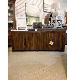 CAB378 Natural Sideboard 4 Doors Bar Handles 79.1x20.1x31.1"H