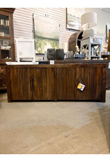 CAB378 Natural Sideboard 4 Doors Bar Handles 79.1x20.1x31.1"H