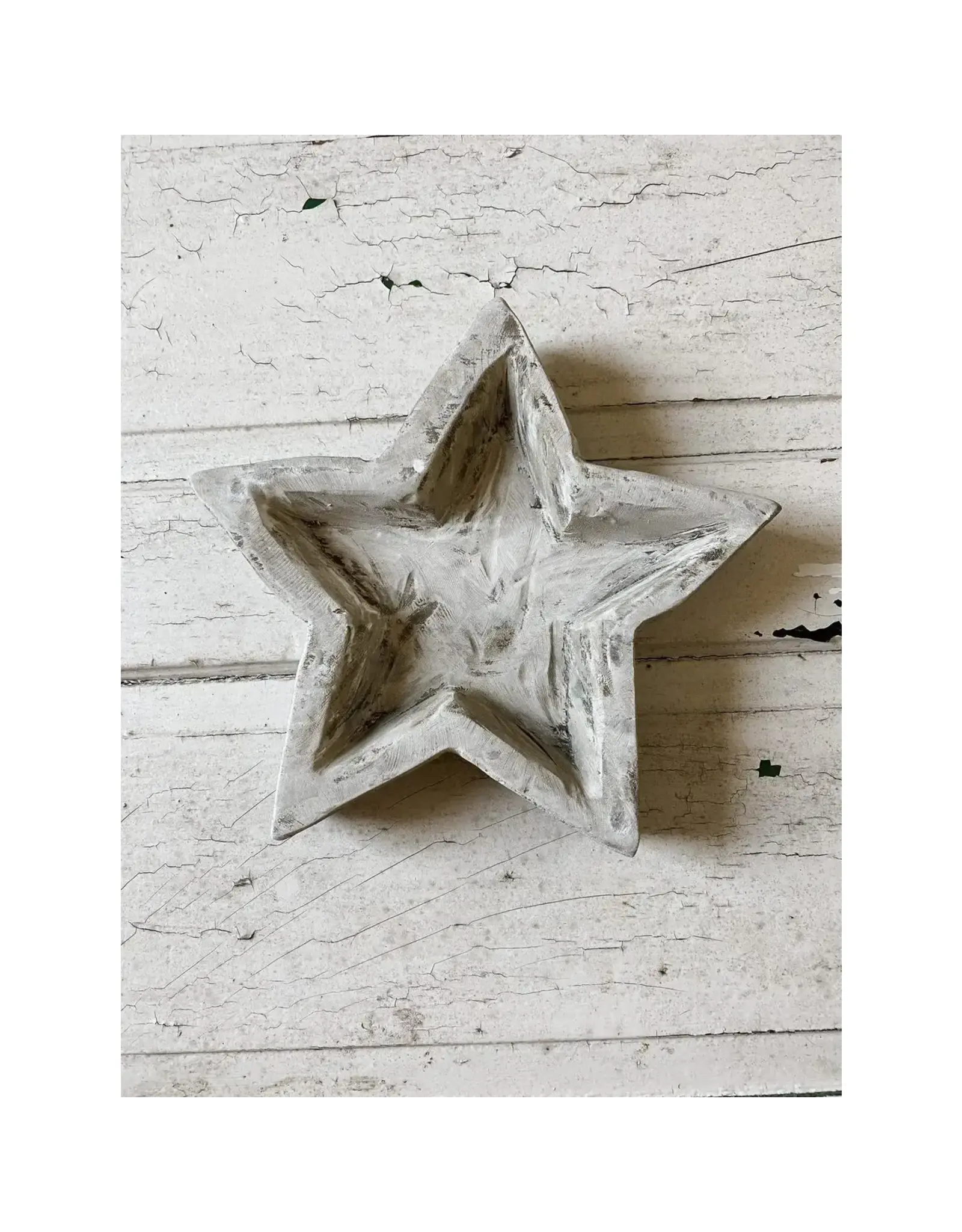 Star Dough Bowl, White Handmade