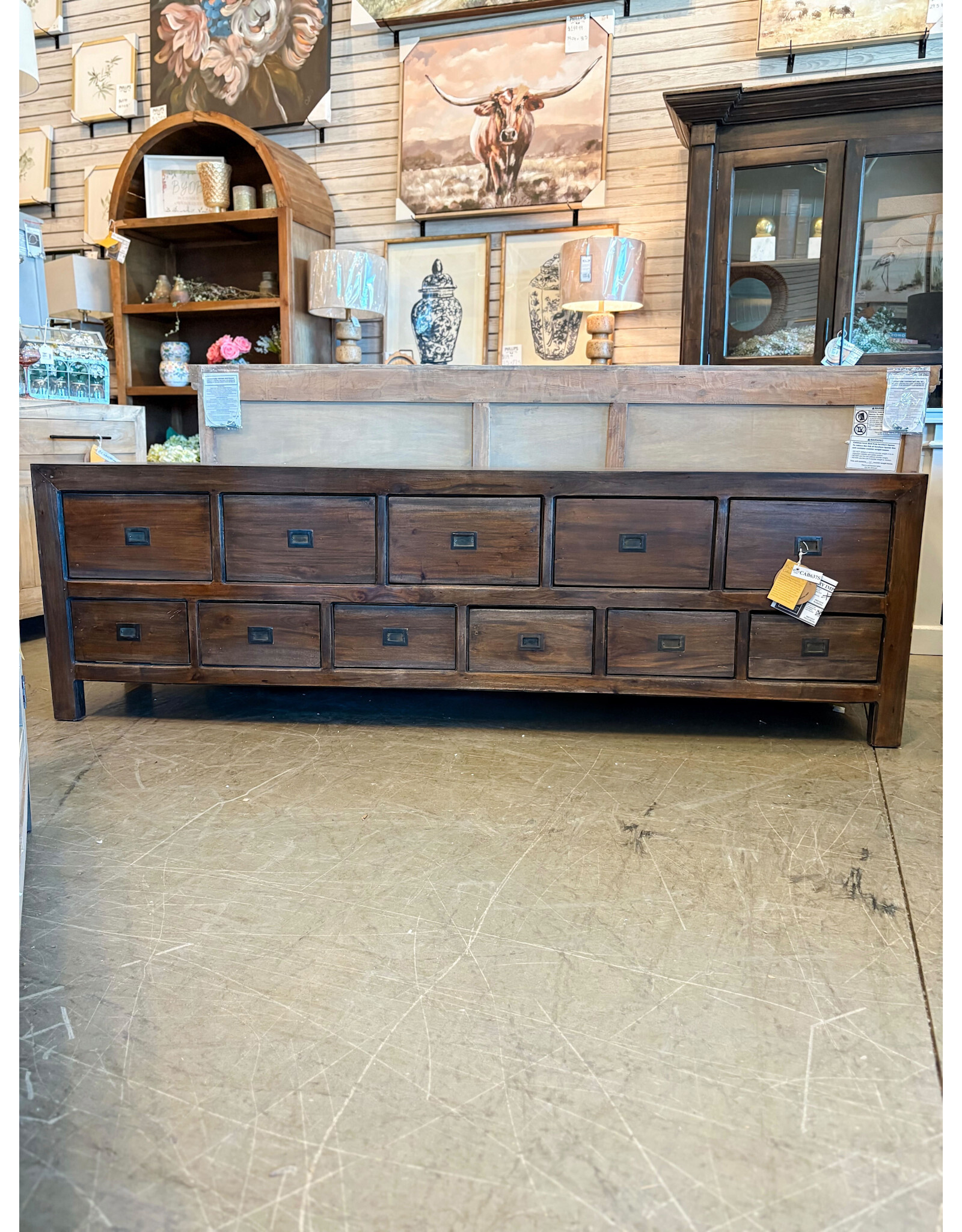 CAB637 Old City Credenza 11drw w/RG 82.2x17.7x25.2"H