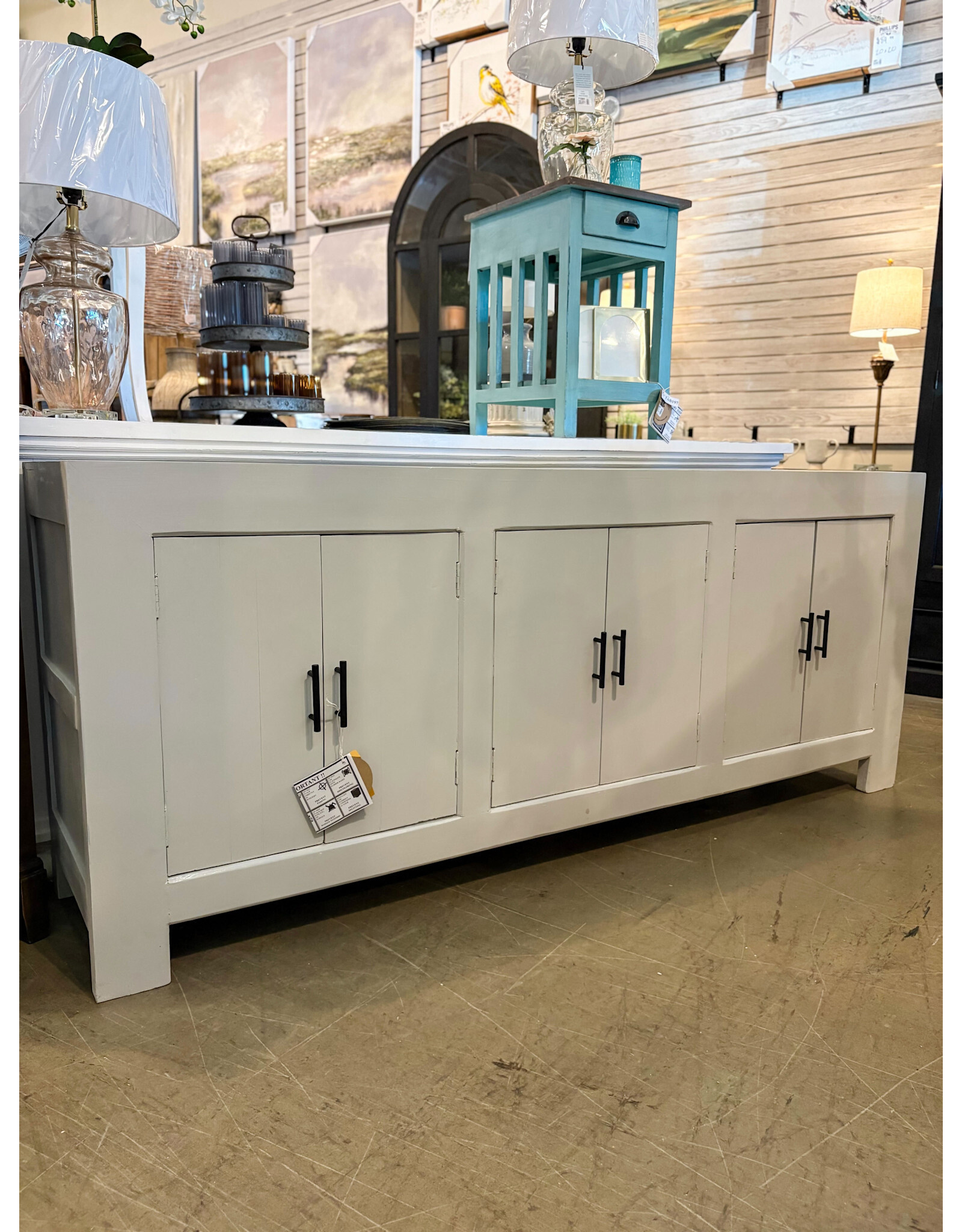 CAB633 Hilton Credenza 6Panel Doors 79.5x18.1x33.1"H