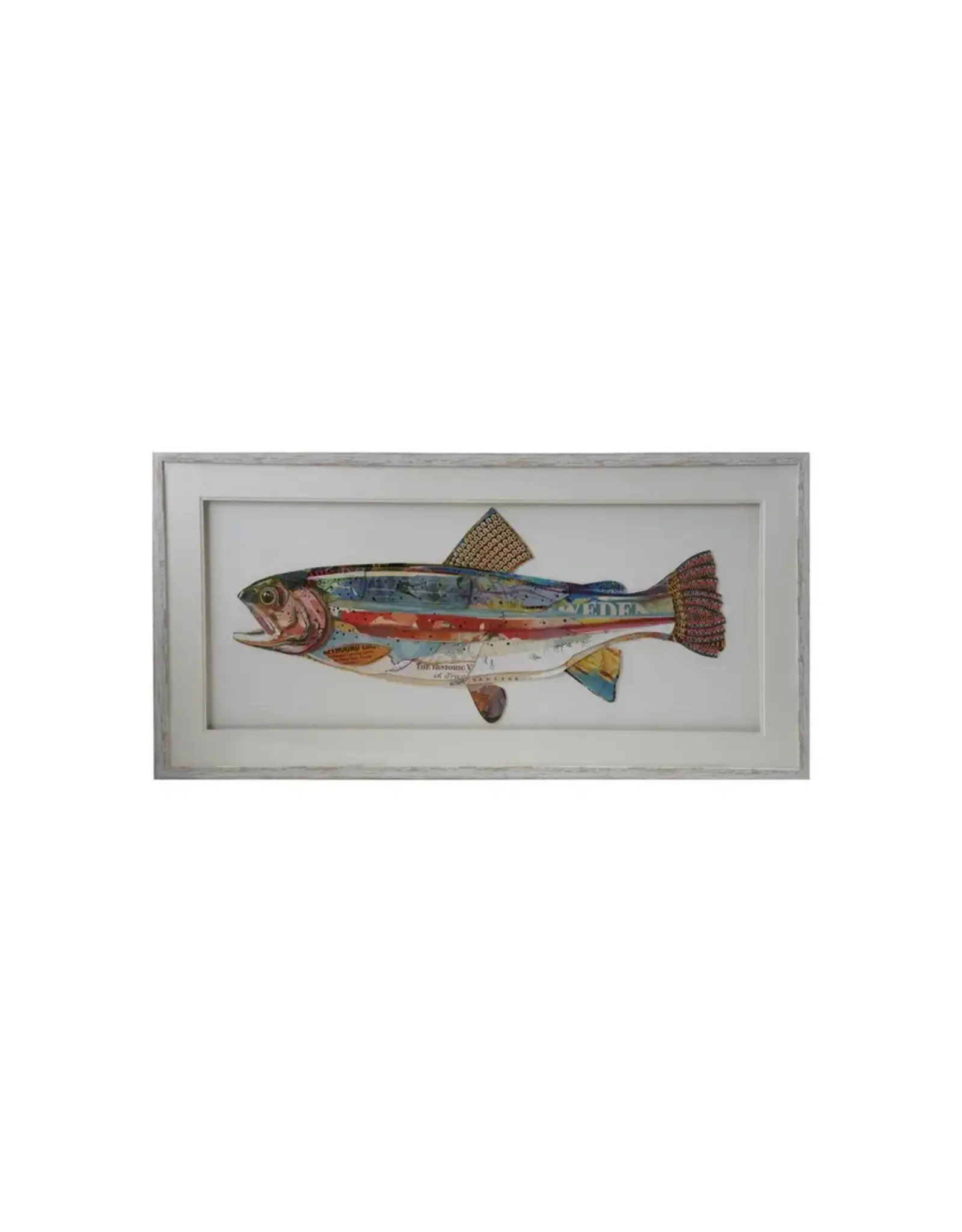 Framed Shadow Box Wall Décor w/ Fish DG0711