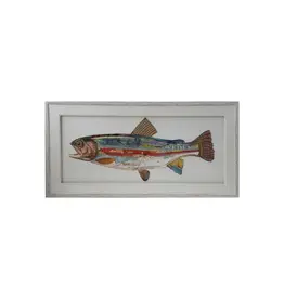 Framed Shadow Box Wall Décor w/ Fish DG0711