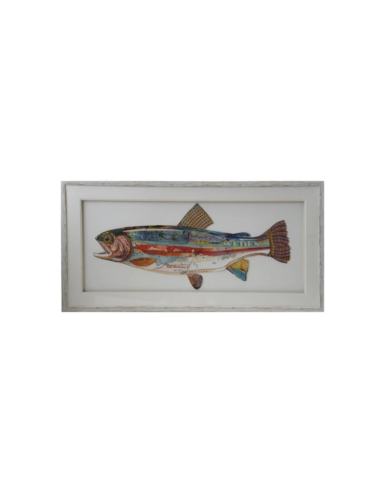 Framed Shadow Box Wall Décor w/ Fish DG0711