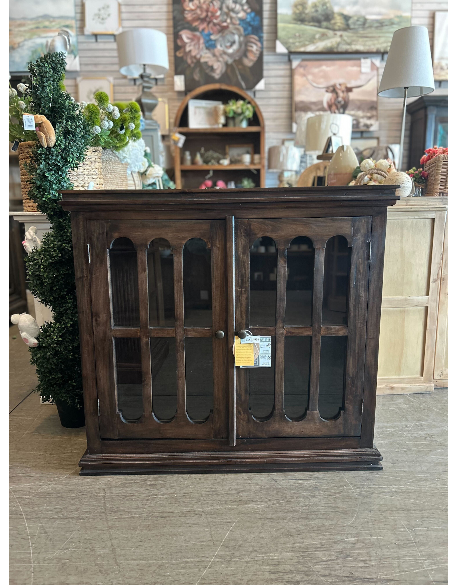 CAB495 Glazed Credenza 42.5x15x38.6"H